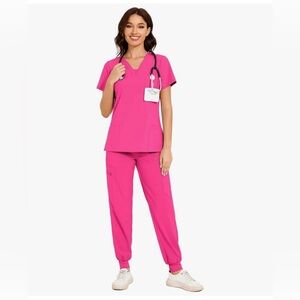 Viral TIK TOK COZYFIT scrubs jogger pants drawstring cargo pockets. NWOT